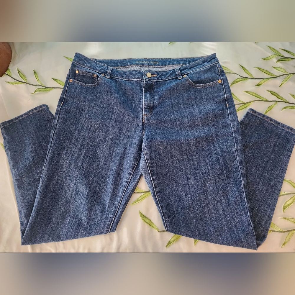 Michael Kors Blue Straight Leg Jeans Classic Style